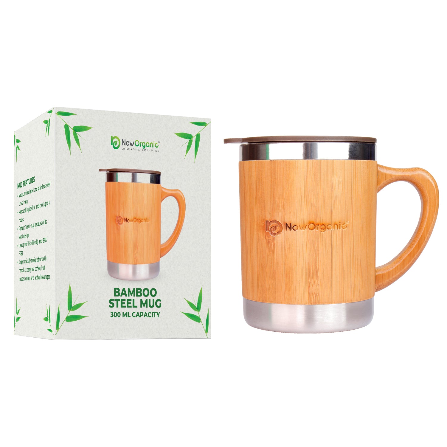 Bamboo Travel Mug 400ml - Hipster  Whitehouse & Continental Linen