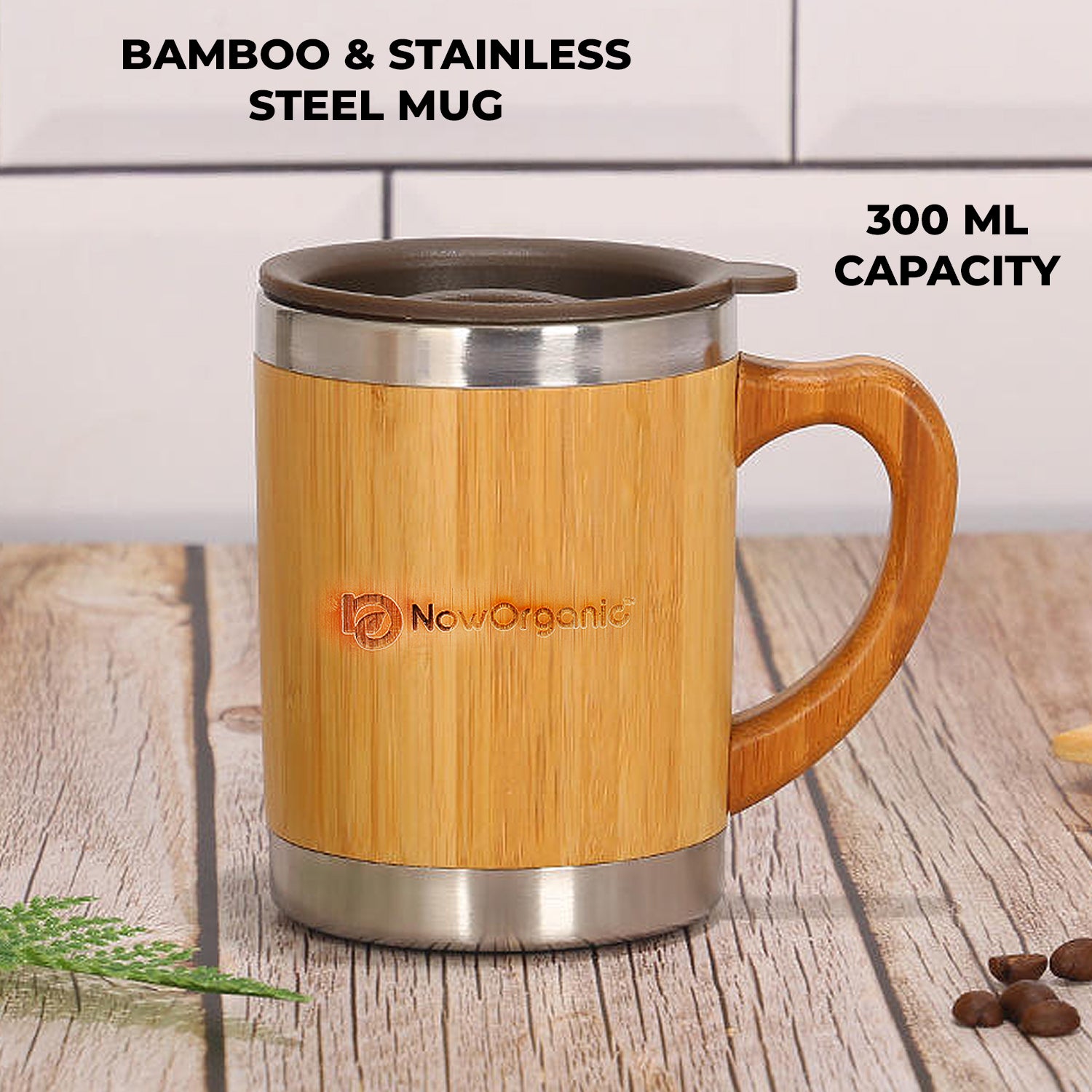 Bamboo Travel Mug 400ml - Hipster  Whitehouse & Continental Linen