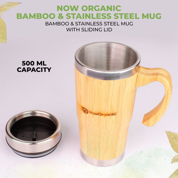 Bamboo Travel Mug 400ml - Hipster  Whitehouse & Continental Linen